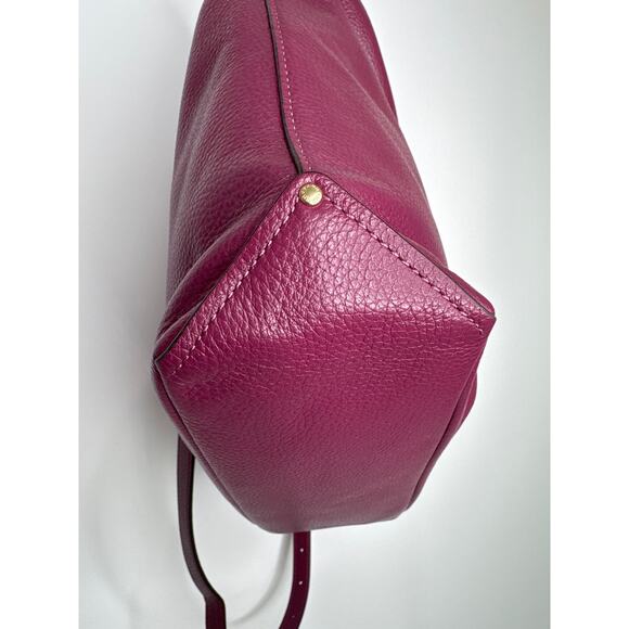 Coach Abby duffle berry Pebbled Leather Shoulder Bag F31507 like NEW - Picture 8 of 15